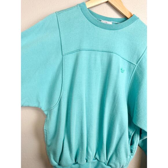 Vintage 80s Adidas Crewneck Sweatshirt Trefoil Logo Jumper Pullover Pockets - Picture 7 of 16